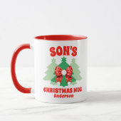 Gepersonaliseerde Kerstdagen van de Zoon Mok (Links)
