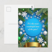 ✨ Gepersonaliseerde Kerstdennen Frame Met Eigen Be Briefkaart (Voorkant / Achterkant)