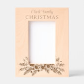 Gepersonaliseerde kerstdennenbloem gegraveerde lijstjes (Voorkant)