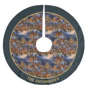 Gepersonaliseerde Kerstdorp Boomrok Kerstboom Rok