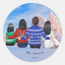 Gepersonaliseerde kerstfamilie mama papa Daughters