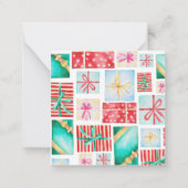 Gepersonaliseerde Kerstfeest Cadeaubehuizing Kaart Notitiekaartje (Achterkant)