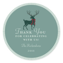 Gepersonaliseerde kerstfeest gunst Sticker