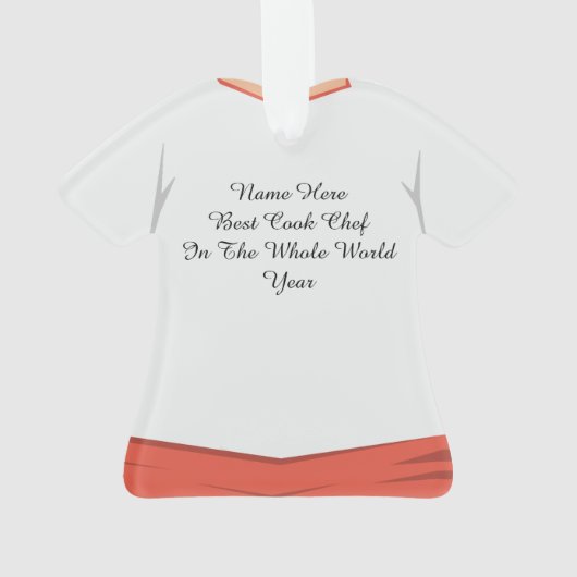 Gepersonaliseerde kerstfeestdag in Cook Chef Ornament (achterkant)