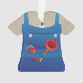 Gepersonaliseerde kerstfeestdag in Plumber Ornament (voorkant)