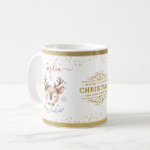 Gepersonaliseerde kerstfeestdag koffiemok (Voorkant links)