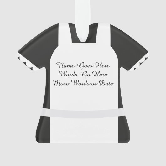 Gepersonaliseerde kerstfeestdag ornament (achterkant)