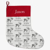 Gepersonaliseerde kerstfeestdag Prettige feestdage Grote Kerstsok (Voorkant)