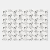 Gepersonaliseerde kerstfeestdag Prettige feestdage Inpakpapier Vel (Voorkant)