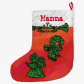 Gepersonaliseerde  kerstfeestdagen grote kerstsok (Achterkant)