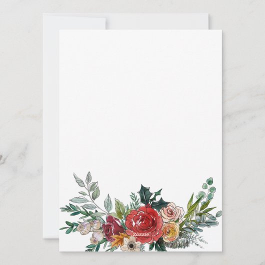 Gepersonaliseerde kerstfeestelijke bulledog Puppy Feestdagenkaart (Achterkant)