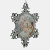 Gepersonaliseerde kerstfeestelijke familie tin sneeuwvlok ornament (Links)
