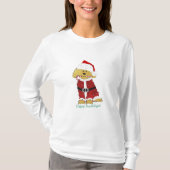 Gepersonaliseerde kerstfeestelijke kerstmanedle Sa T-shirt (Voorkant)