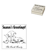Gepersonaliseerde kerstfeestelijke Kind voor geite Rubberstempel (Gestempeld)