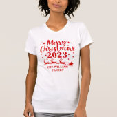 Gepersonaliseerde kerstfeestelijke T-shirt (Voorkant)