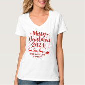 Gepersonaliseerde kerstfeestelijke T-shirt (Voorkant)