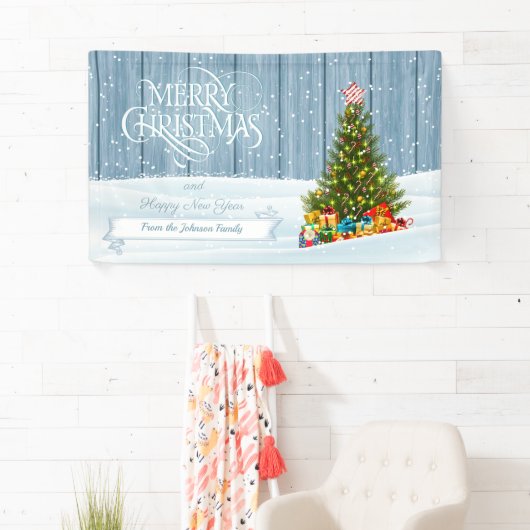 Gepersonaliseerde kerstfeestelijke wensen Banner (Insitu)