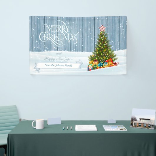 Gepersonaliseerde kerstfeestelijke wensen Banner (Beurs)