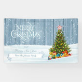 Gepersonaliseerde kerstfeestelijke wensen Banner (Horizontaal)