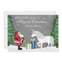 Gepersonaliseerde kerstflat met kerstmis en unicor