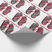 Gepersonaliseerde kerstflip Flop Cadeaupapier (Hoek)
