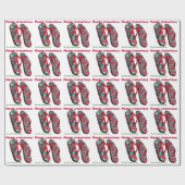Gepersonaliseerde kerstflip Flop Cadeaupapier (Vlak)