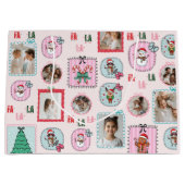 Gepersonaliseerde Kerstfoto Gift Bag | Schattige r Groot Cadeauzakje (Voorkant)