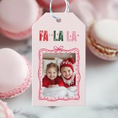 Gepersonaliseerde Kerstfoto Gift Label | Schattige Cadeaulabel