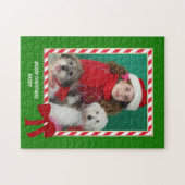 Gepersonaliseerde Kerstfoto Jigsaw Puzzel (Horizontaal)