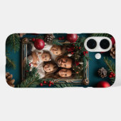 Gepersonaliseerde kerstfoto Lijst dennenappels Case-Mate iPhone Case (Achterkant (horizontaal))