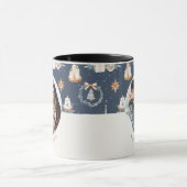 Gepersonaliseerde kerstfoto Mok met familienaam (Midden)