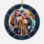Gepersonaliseerde kerstfoto van lijst keramisch ornament (Voorkant)