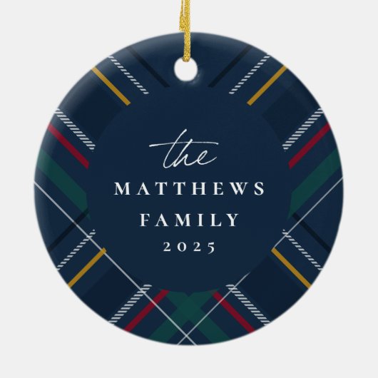 Gepersonaliseerde kerstfoto van lijst keramisch ornament (Achterkant)