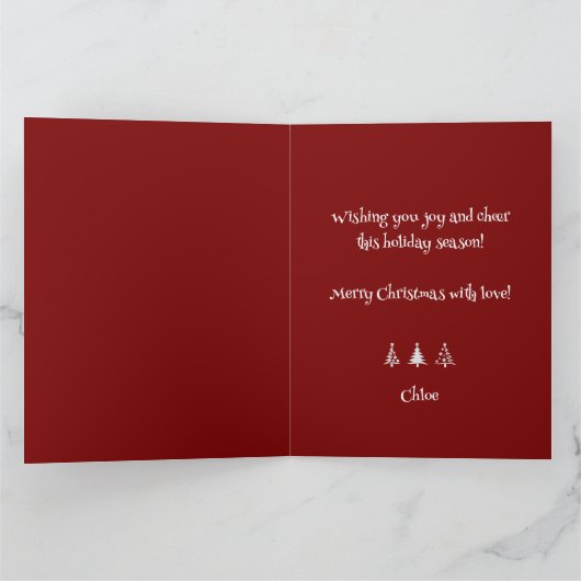 Gepersonaliseerde kerstfoto van oma kaart (Binnen)