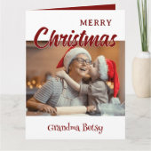 Gepersonaliseerde kerstfoto van oma kaart (Voorkant)