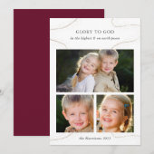 Gepersonaliseerde kerstfoto voor religie Collage Kaart (Voorkant / Achterkant)