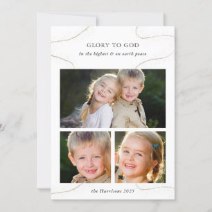 Gepersonaliseerde kerstfoto voor religie Collage Kaart