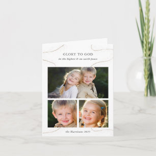 Gepersonaliseerde kerstfotokaart voor religieuze d