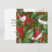 Gepersonaliseerde kerstgevarenkaartje feestdagenkaart (Voorkant / Achterkant)