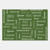 Gepersonaliseerde kerstgnomen inpakpapier vel (Voorkant 3)