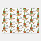 Gepersonaliseerde kerstgnomen inpakpapier vel (Voorkant 2)