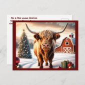 Gepersonaliseerde kerstgroet Briefkaarten. Vakanti Briefkaart (Voorkant / Achterkant)