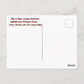 Gepersonaliseerde kerstgroet Briefkaarten. Vakanti Briefkaart (Achterkant)