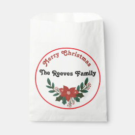 Gepersonaliseerde kerstgroet en naam bedankzakje