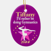  GEPERSONALISEERDE KERSTGYMNAST ORNAMENT (Achterkant)