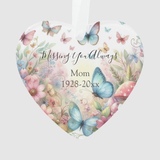 Gepersonaliseerde kerstherdenkingsornament ornament (achterkant)