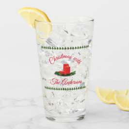 Gepersonaliseerde kerstkaarsen glas