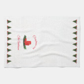 Gepersonaliseerde kerstkaarsen theedoek (Horizontaal)