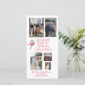 GEPERSONALISEERDE kerstkaart ansichtkaart (Staand voorkant)