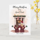 Gepersonaliseerde kerstkaart Beste Vriend Kaart (Gele Bloem)